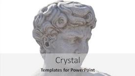  Presentation with sculpture art - Cool new presentation design with ancient-man-s-head-stone backdrop and a light gray colored foreground