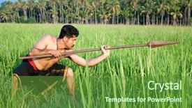  Presentation with ancient india culture - Slides having ancient martial art of kerala background and a tawny brown colored foreground
