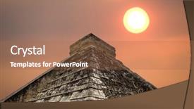 Presentation with mayan - Amazing slides having ancient mayan pyramid kukulcan temple backdrop and a  colored foreground