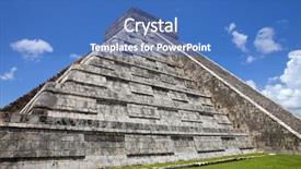  Presentation with mayan - Slides enhanced with ancient mayan pyramid kukulcan temple background and a  colored foreground