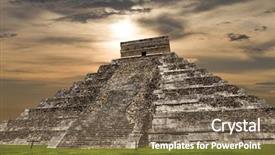  Presentation with mayan - Amazing PPT theme having ancient mayan pyramid kukulcan temple backdrop and a  colored foreground