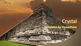  Presentation with mayan - Amazing slide set having ancient mayan pyramid kukulcan temple backdrop and a  colored foreground