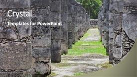  Presentation with mayan - Slides enhanced with ancient mayan temple detail background and a dark gray colored foreground