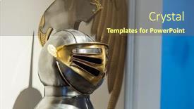  Presentation with armor - Presentation theme enhanced with ancient-medieval-armor-protection background and a tawny brown colored foreground