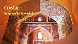  Presentation with middle east - Colorful slides enhanced with ancient middle east - arch backdrop and a red colored foreground