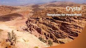  Presentation with petra - Audience pleasing presentation consisting of ancient middle east - desert in petra jordan backdrop and a red colored foreground