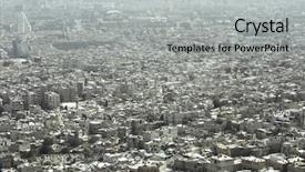  Presentation with mountain top - Audience pleasing slides consisting of ancient middle east - view of the damascus city backdrop and a light gray colored foreground
