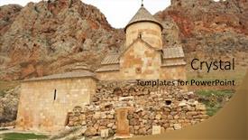  Presentation with armenia - Cool new presentation theme with ancient monastery noravank in the mountains in amaghu valley armenia was founded in 1205 backdrop and a coral colored foreground
