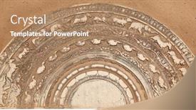  Presentation with sri lanka - Presentation design having ancient-moonstone-at-the-entrance background and a coral colored foreground