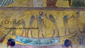  Presentation with egyptian - Beautiful theme featuring ancient-mural-of-an-egyptian backdrop and a coral colored foreground