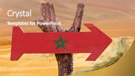  Presentation with desert - Cool new presentation theme with wooden sign with desert road backdrop and a coral colored foreground