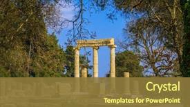  Presentation with ancient greece - PPT layouts having ancient olympia in greece background and a tawny brown colored foreground