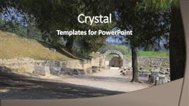  Presentation with ancient greece - Beautiful presentation design featuring ancient olympia the cradle backdrop and a  colored foreground
