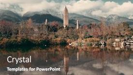  Presentation with old china - Beautiful slides featuring ancient-pagoda-in-dali-old backdrop and a tawny brown colored foreground