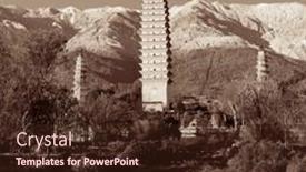  Presentation with ancient china - Slides enhanced with ancient-pagoda-in-dali-old background and a wine colored foreground