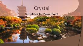  Presentation with ancient japan - Slide deck consisting of ancient-pagoda-toji-temple background and a coral colored foreground