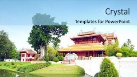  Presentation with ayutthaya - Cool new presentation theme with ancient palace former royal backdrop and a light blue colored foreground