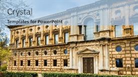  Presentation with ancient - Presentation theme enhanced with ancient-palace-of-charles-v background and a light blue colored foreground