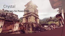  Presentation with pyramid - Beautiful slide set featuring ancient-palenque-pyramid-in-mexico backdrop and a soft green colored foreground