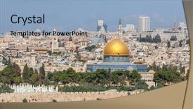  Presentation with ancient israel - Audience pleasing slide deck consisting of ancient palestine - view on old city backdrop and a light blue colored foreground