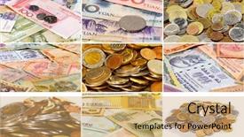  Presentation with set of different dental tools - Colorful theme enhanced with ancient paper money - collage set of many different backdrop and a coral colored foreground