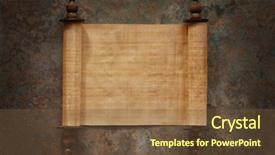  Presentation with papyrus - Cool new presentation with ancient parchment scrolls with blank backdrop and a tawny brown colored foreground