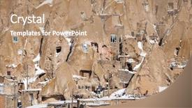  Presentation with persia - PPT layouts consisting of ancient persia - kandovan vilage near tabriz iran background and a coral colored foreground