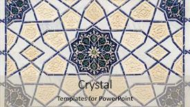  Presentation with persia - Colorful presentation enhanced with ancient persia - tiled background with oriental ornaments backdrop and a soft green colored foreground