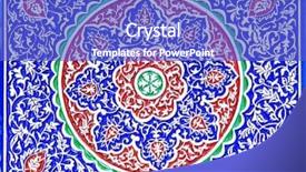  Presentation with persia - Audience pleasing PPT layouts consisting of ancient persia - tiled background with oriental ornaments backdrop and a cobalt blue colored foreground