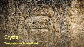  Presentation with ancient history mesopotamia - Slide set enhanced with ancient petroglyph of an animal background and a tawny brown colored foreground