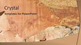  Presentation with petroglyphs - Audience pleasing PPT layouts consisting of ancient petroglyphs in the capitol backdrop and a coral colored foreground