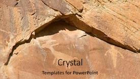  Presentation with petroglyphs - Cool new PPT theme with ancient petroglyphs in the capitol backdrop and a coral colored foreground