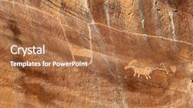  Presentation with petroglyphs - Presentation theme consisting of ancient petroglyphs in the capitol background and a red colored foreground