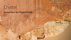  Presentation with petroglyphs - Cool new slide set with ancient-petroglyphs-in-the-capitol backdrop and a coral colored foreground