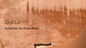  Presentation with petroglyphs - Beautiful presentation design featuring ancient-petroglyphs-in-the-capitol backdrop and a coral colored foreground