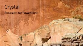  Presentation with petroglyphs - Beautiful PPT layouts featuring ancient petroglyphs in the capitol backdrop and a red colored foreground