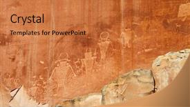  Presentation with petroglyphs - Colorful slide set enhanced with ancient petroglyphs in the capitol backdrop and a red colored foreground