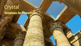  Presentation with ancient egypt - Slides with ancient-pillars-with-hieroglyphics background and a tawny brown colored foreground