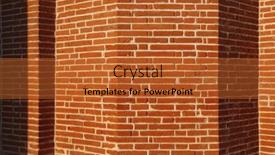  Presentation with red brick wall - Presentation theme enhanced with ancient-red-brick-wall background and a red colored foreground