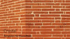  Presentation with red brick wall - Slide deck with ancient-red-brick-wall background and a red colored foreground