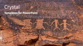  Presentation with native americans - Amazing presentation theme having ancient-rock-art-petroglyphs backdrop and a violet colored foreground
