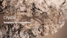  Presentation with rock painting - Slide set featuring ancient-rock-painting-on-cave background and a coral colored foreground