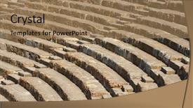  Presentation with ancient roman - PPT layouts featuring ancient roman amphitheater in ephesus background and a coral colored foreground