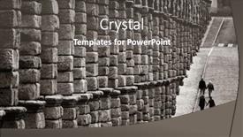  Presentation with ancient roman - Presentation theme consisting of ancient-roman-aqueduct-closeup-view background and a dark gray colored foreground