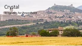  Presentation with ancient roman - Slide set consisting of ancient roman basilica - image of a view background and a lemonade colored foreground