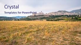  Presentation with ancient roman - PPT theme consisting of ancient roman basilica - image of a view background and a sky blue colored foreground