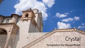  Presentation with ancient roman - Cool new presentation theme with ancient roman basilica - image of the church backdrop and a soft green colored foreground