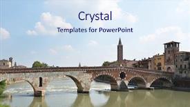  Presentation with peter - PPT layouts consisting of ancient roman building - st peter bridge across adige background and a sky blue colored foreground