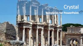  Presentation with ancient roman - Colorful PPT layouts enhanced with ancient roman city of ephesus backdrop and a  colored foreground