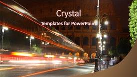  Presentation with rome italy - Slides consisting of ancient roman coliseum - colosseum and traffic lights background and a wine colored foreground